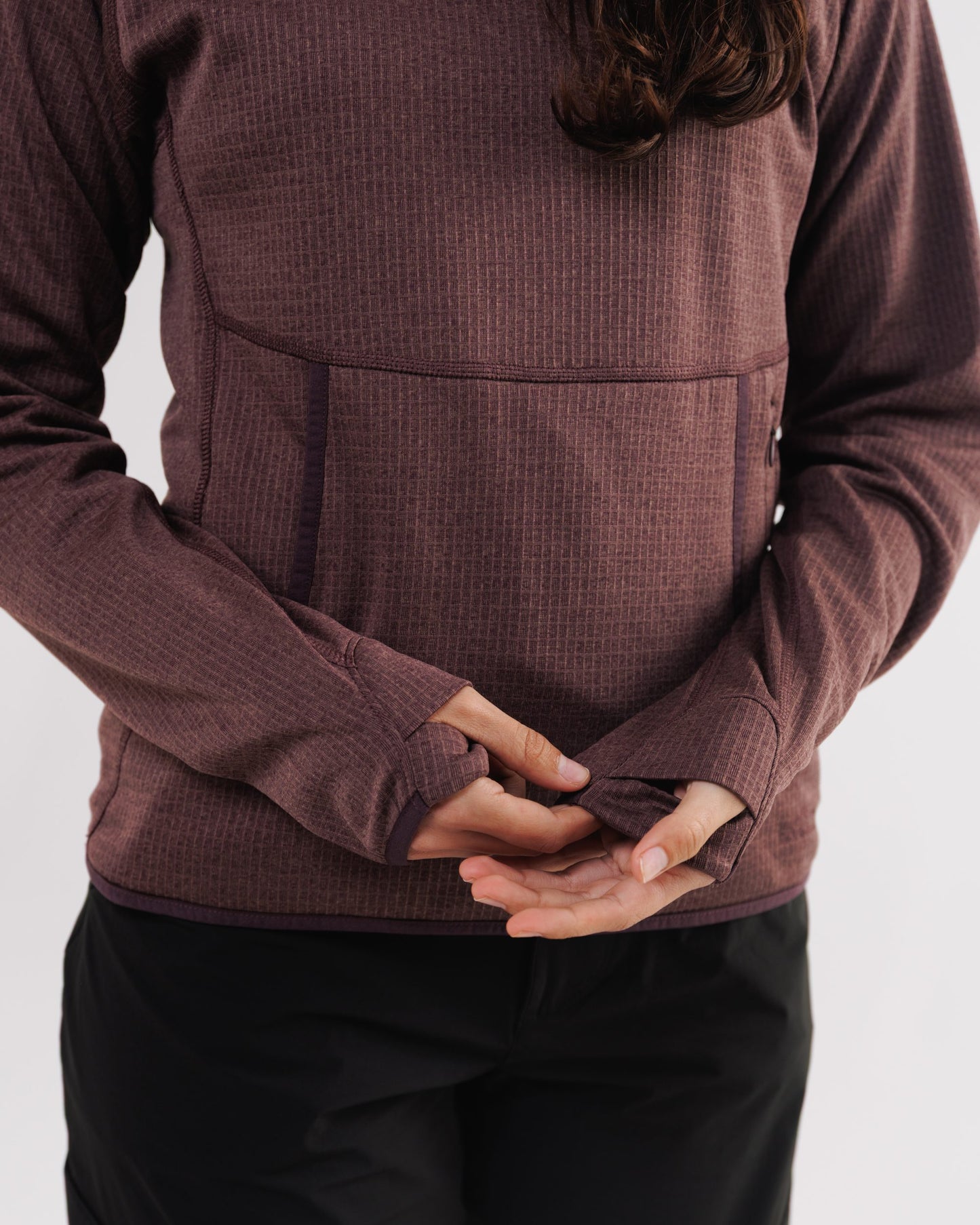 Womens Air-Grid Fleece Cacao