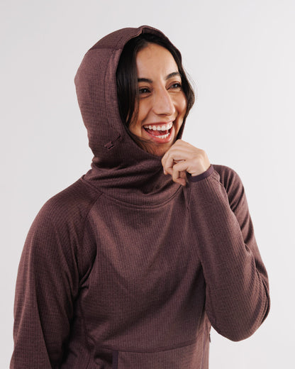 Womens Air-Grid Fleece Cacao