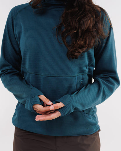 Womens Air-Grid Fleece Deep Sea