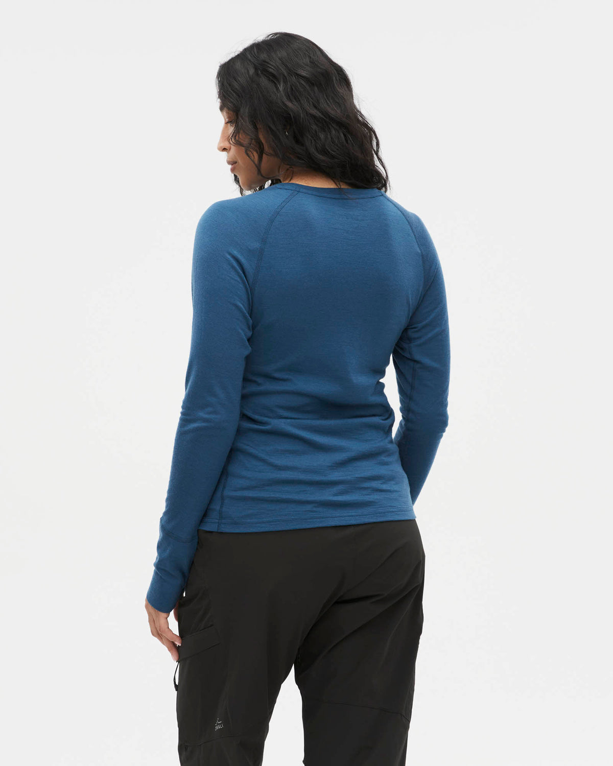 Womens Merino LS Base Layer Deep Sea