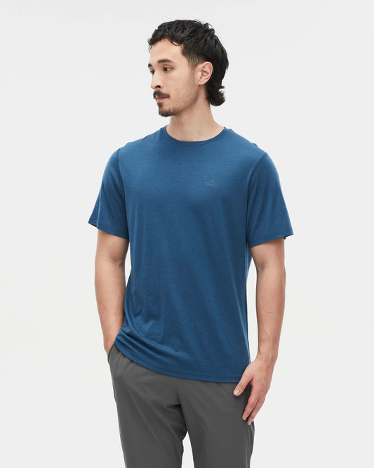 Mens Merino T-Shirt Deep Sea