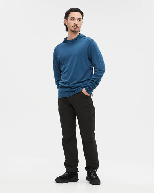 Mens Merino LS Hoody Deep Sea