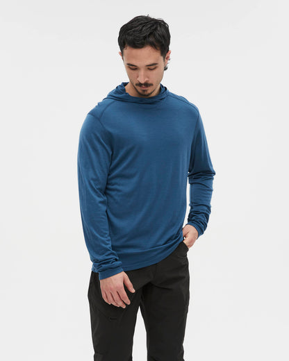 Mens Merino LS Hoody Deep Sea