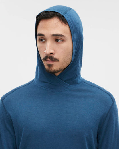 Mens Merino LS Hoody Deep Sea