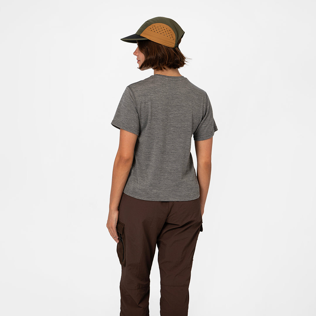 Womens Merino T-Shirt Grey Marle