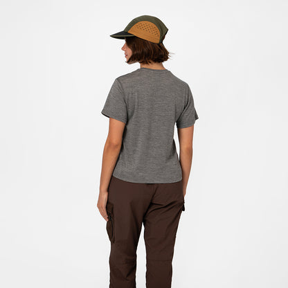 Womens Merino T-Shirt Grey Marle