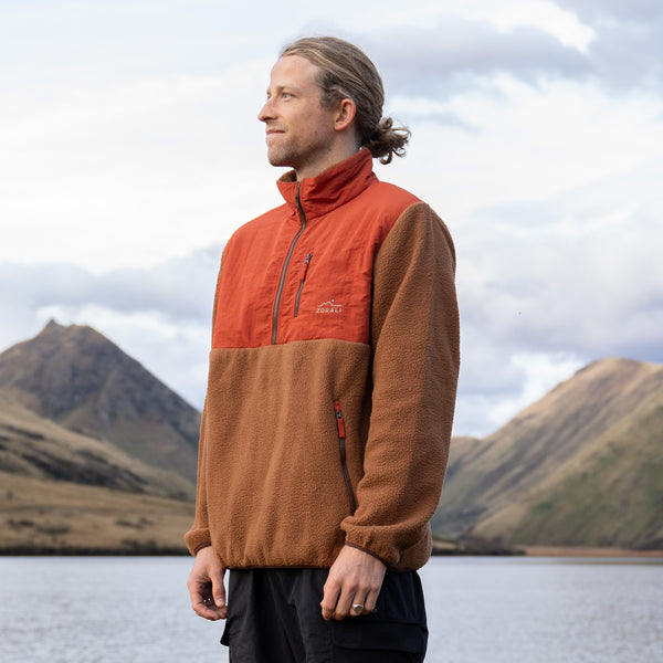 1/4 Zip Fleece Canyon Red