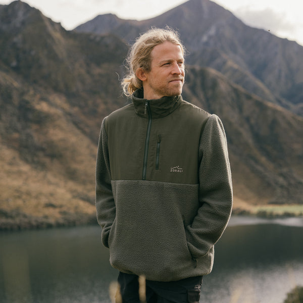 1/4 Zip Fleece Dusty Olive