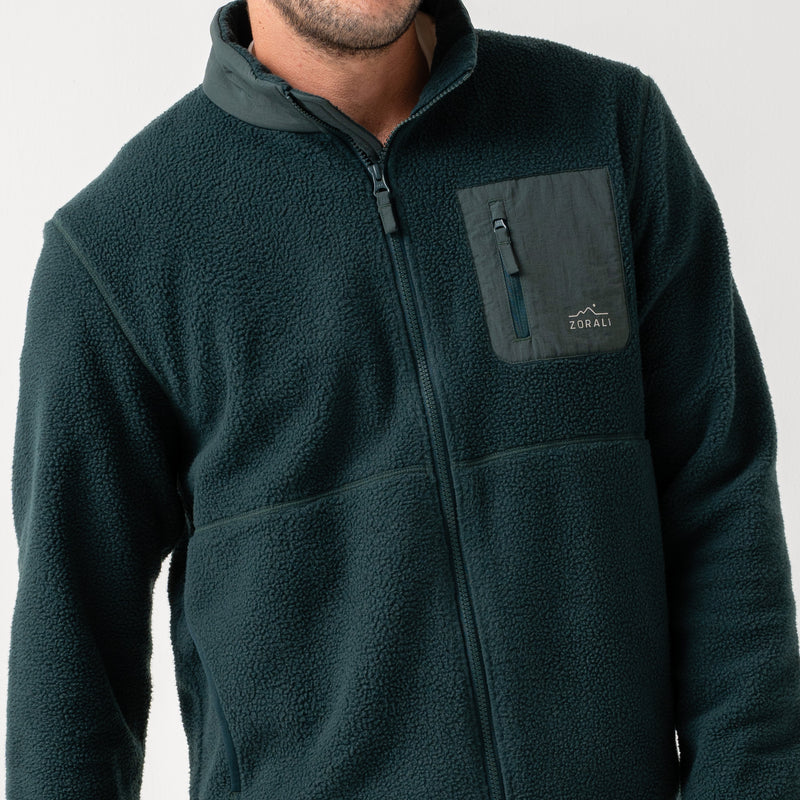 Cosy Camp Fleece Pine Green