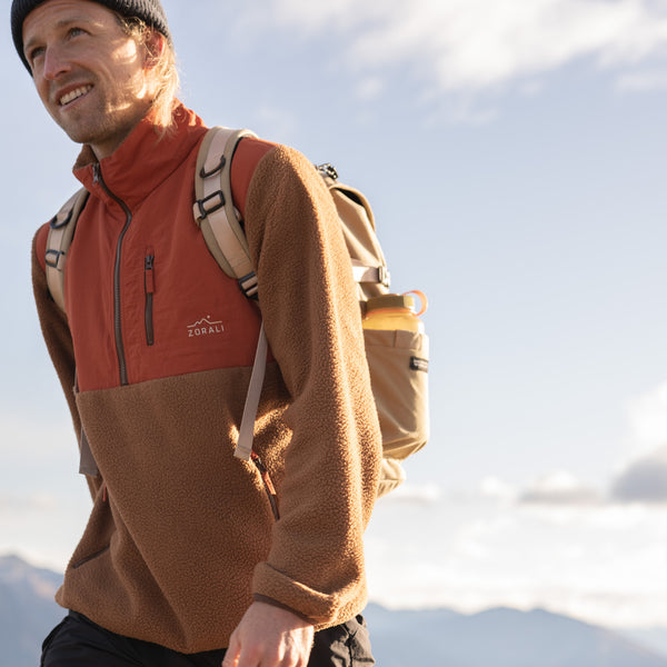 1/4 Zip Fleece Canyon Red