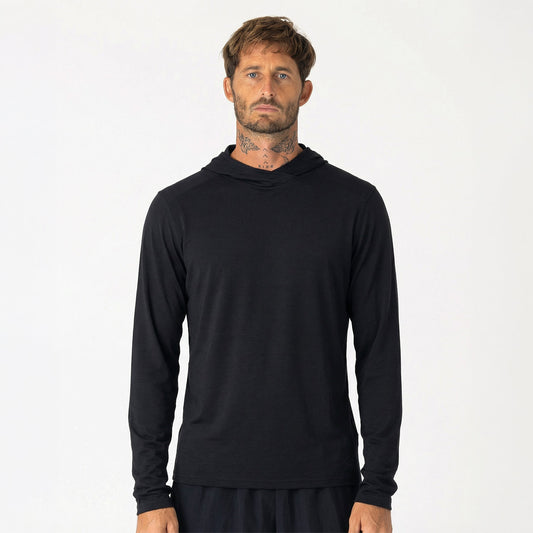 Mens Merino LS Hoody Charcoal