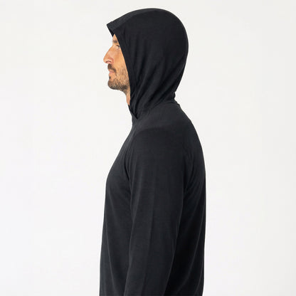 Mens Merino LS Hoody Charcoal