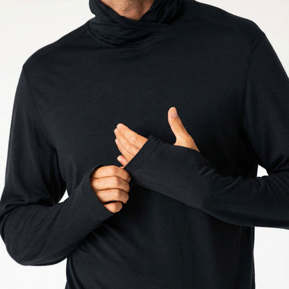 Mens Merino LS Hoody Charcoal