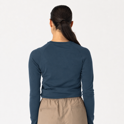Womens Merino LS Base Layer Deep Sea