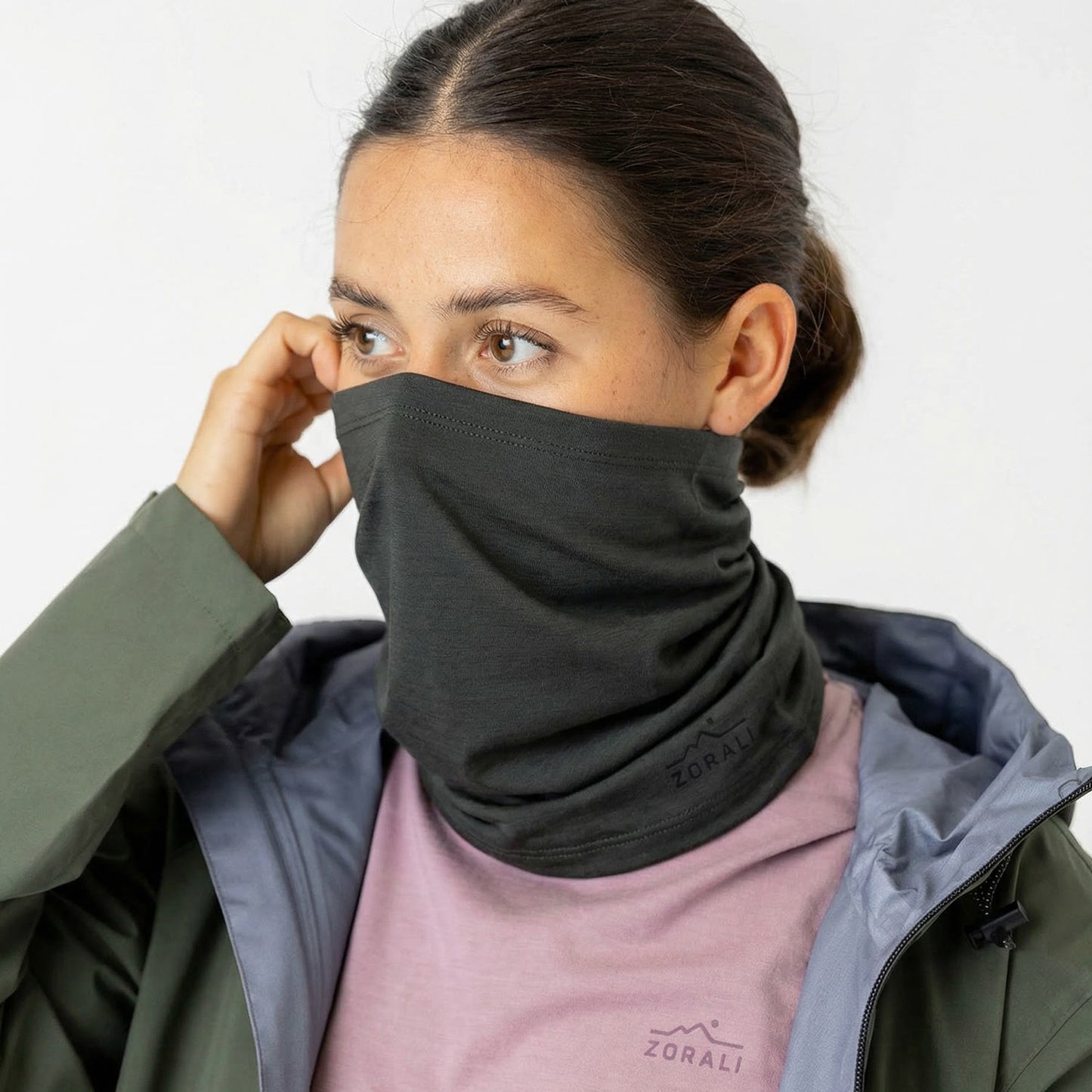 Merino Neck Gaiter Charcoal