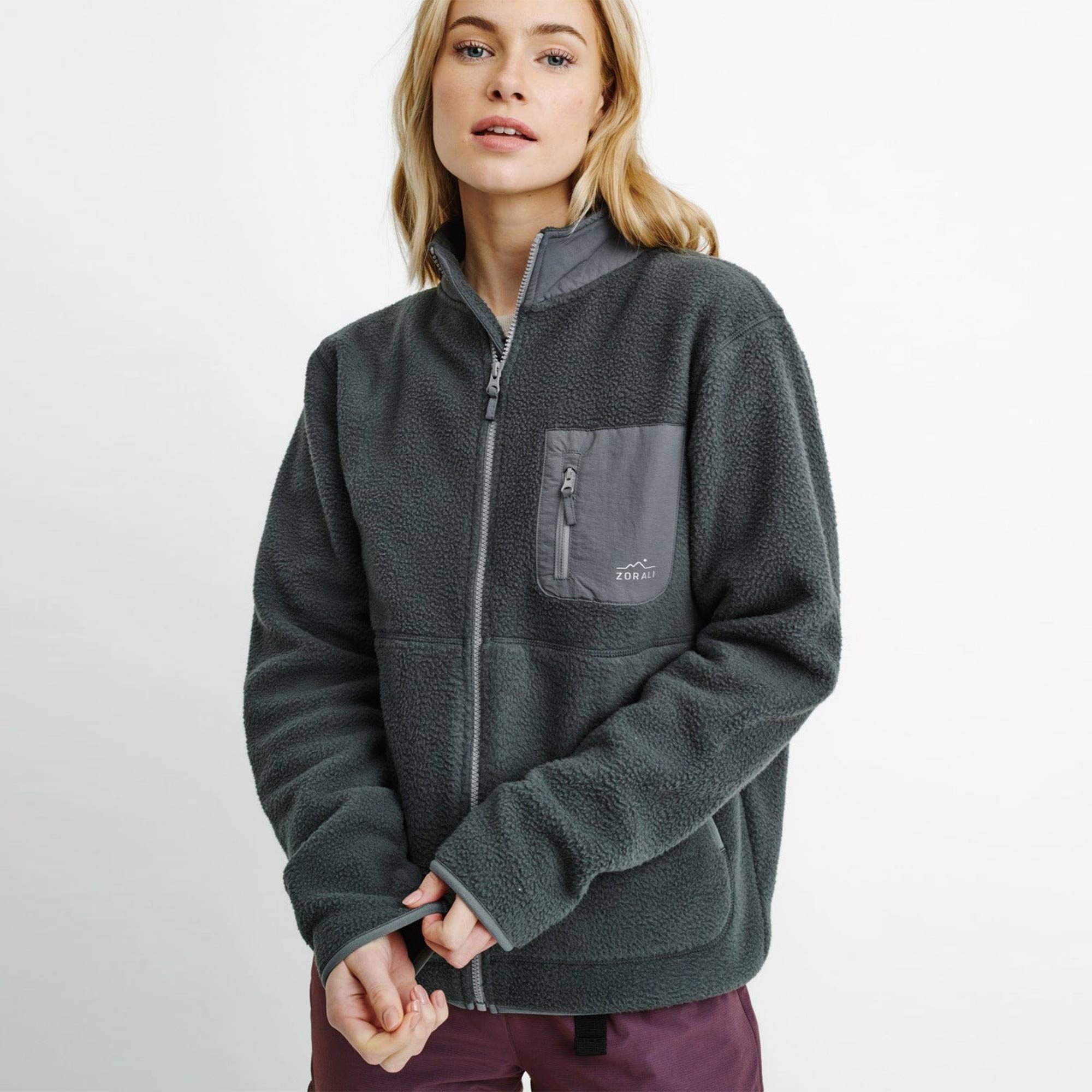 Womens Cosy Camp Fleece Stone Grey