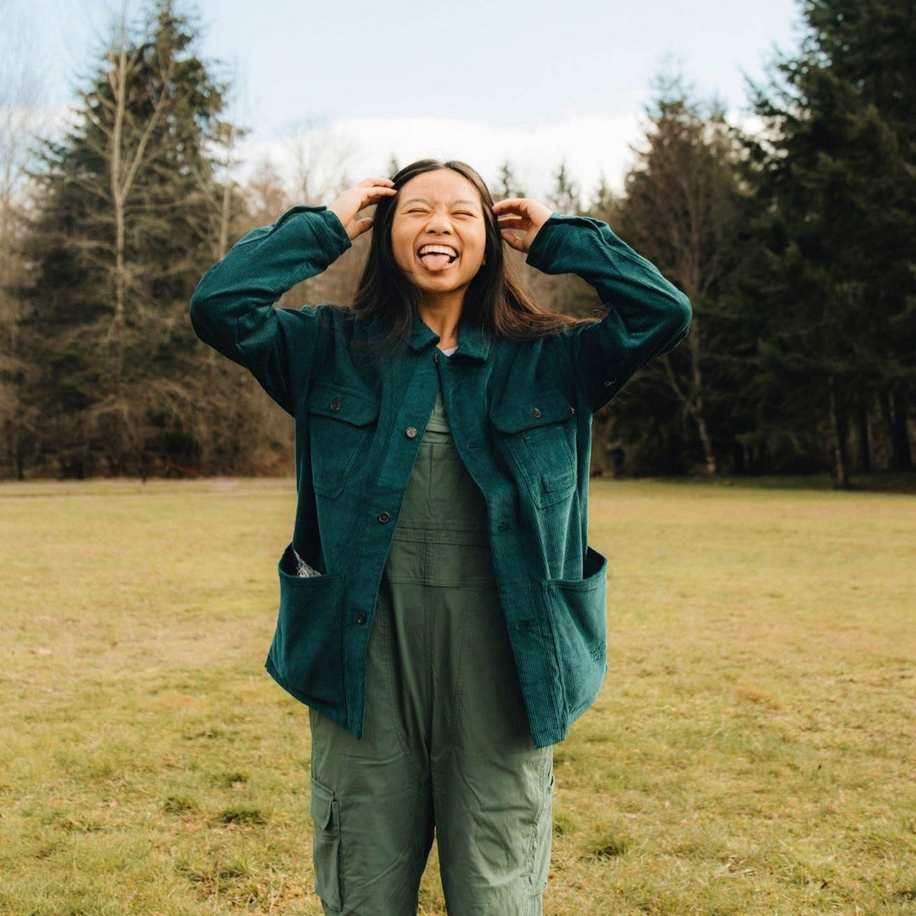 Organic Camp Jacket Ocean Blue