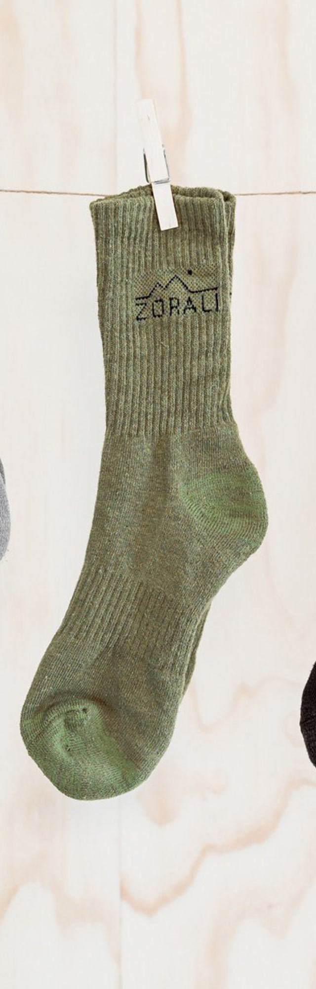 Hemp Everyday Socks 3Pk Mosstone