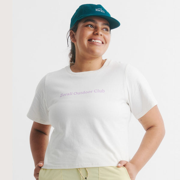 Outdoor Club Cropped Tee White