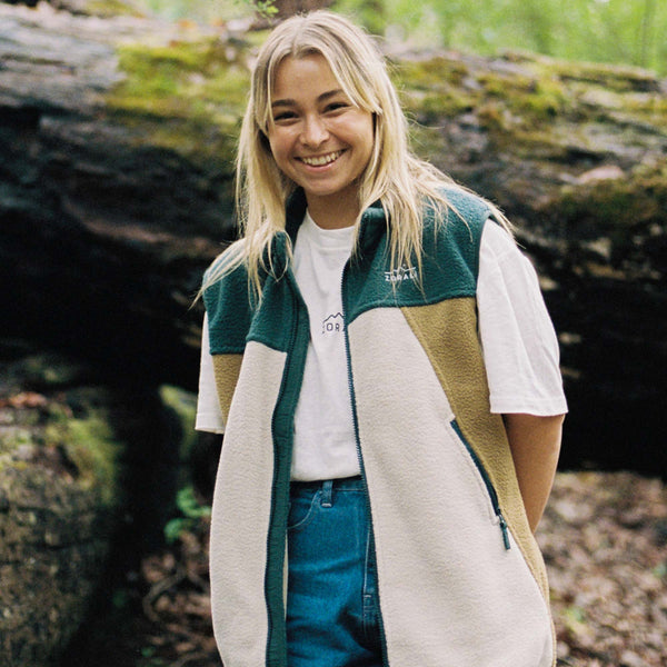 Retro Panel Vest Daintree Green