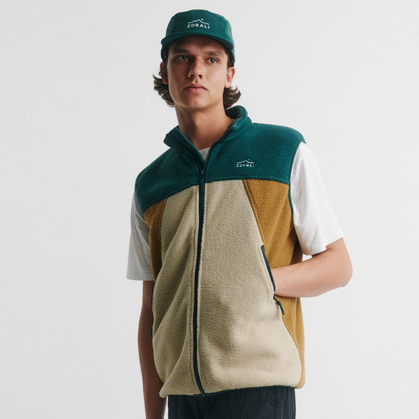 Retro Panel Vest Daintree Green