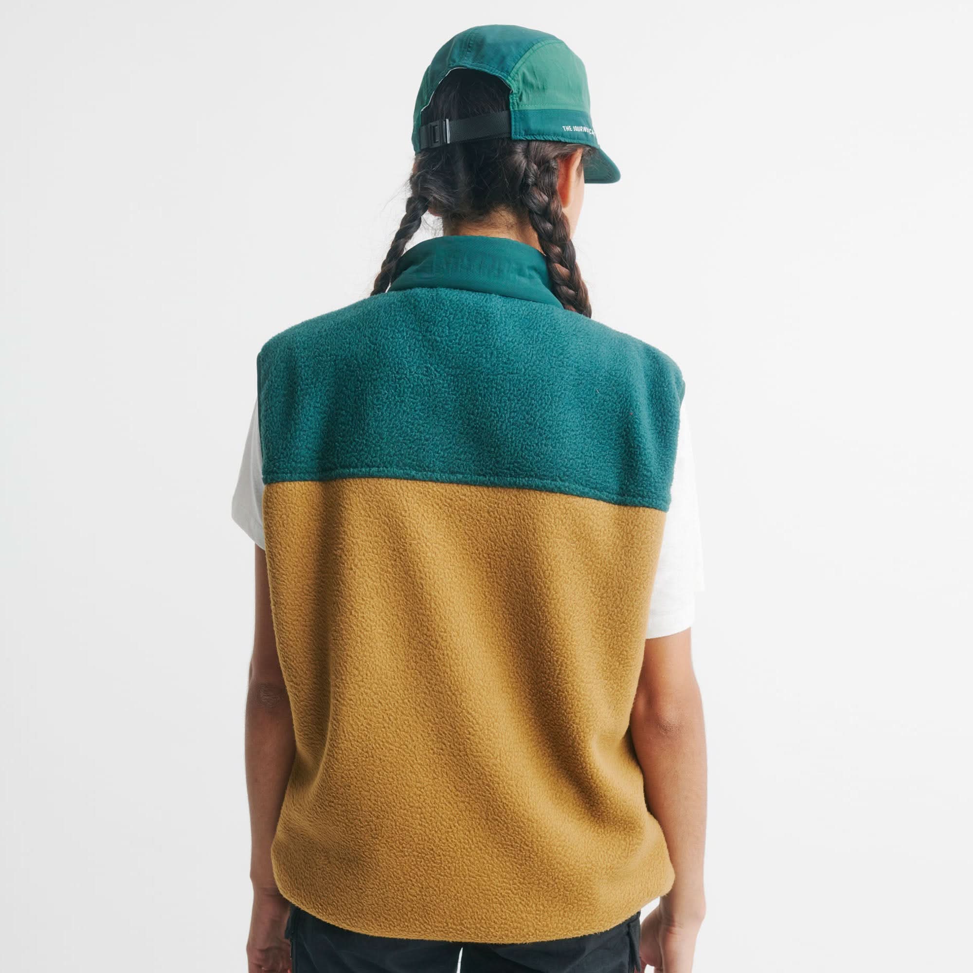 Womens Retro Panel Vest Daintree Green