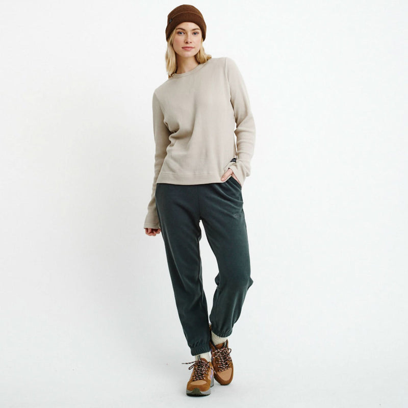Womens Waffle Long Sleeve Natural