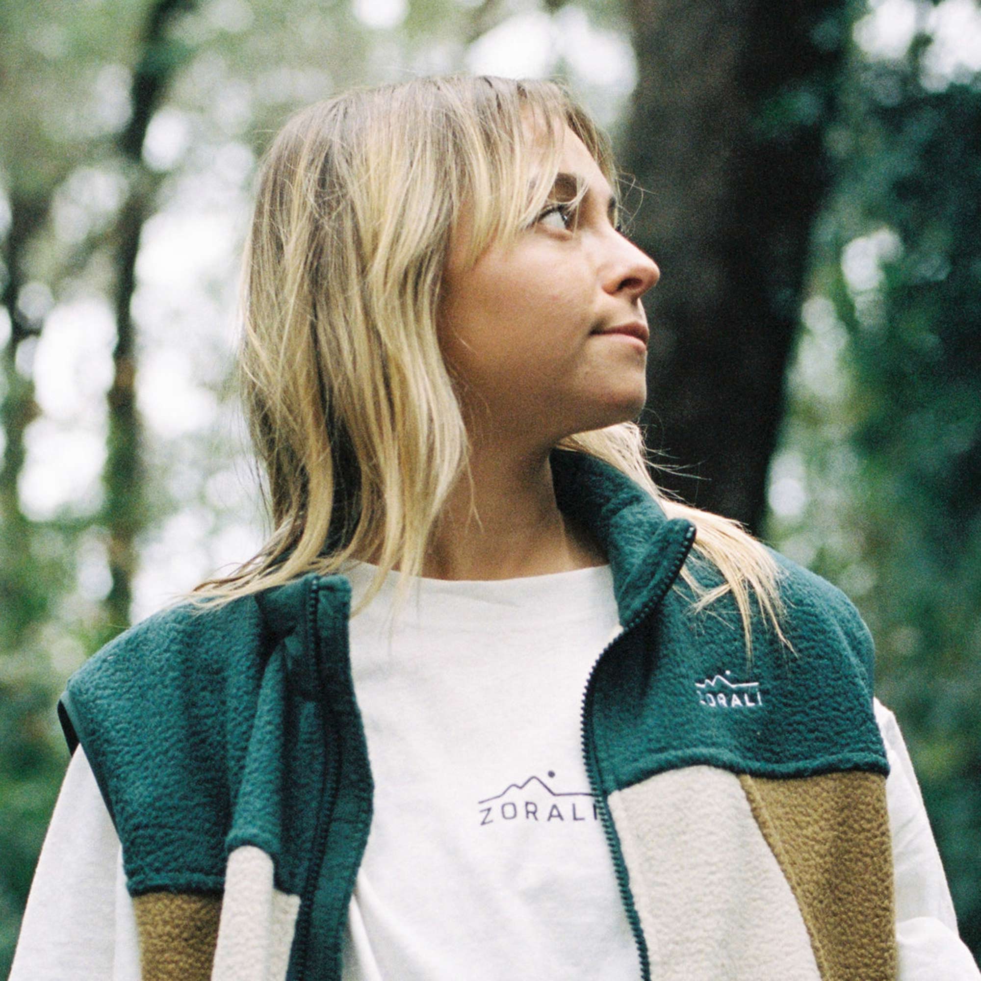 Womens Retro Panel Vest Daintree Green