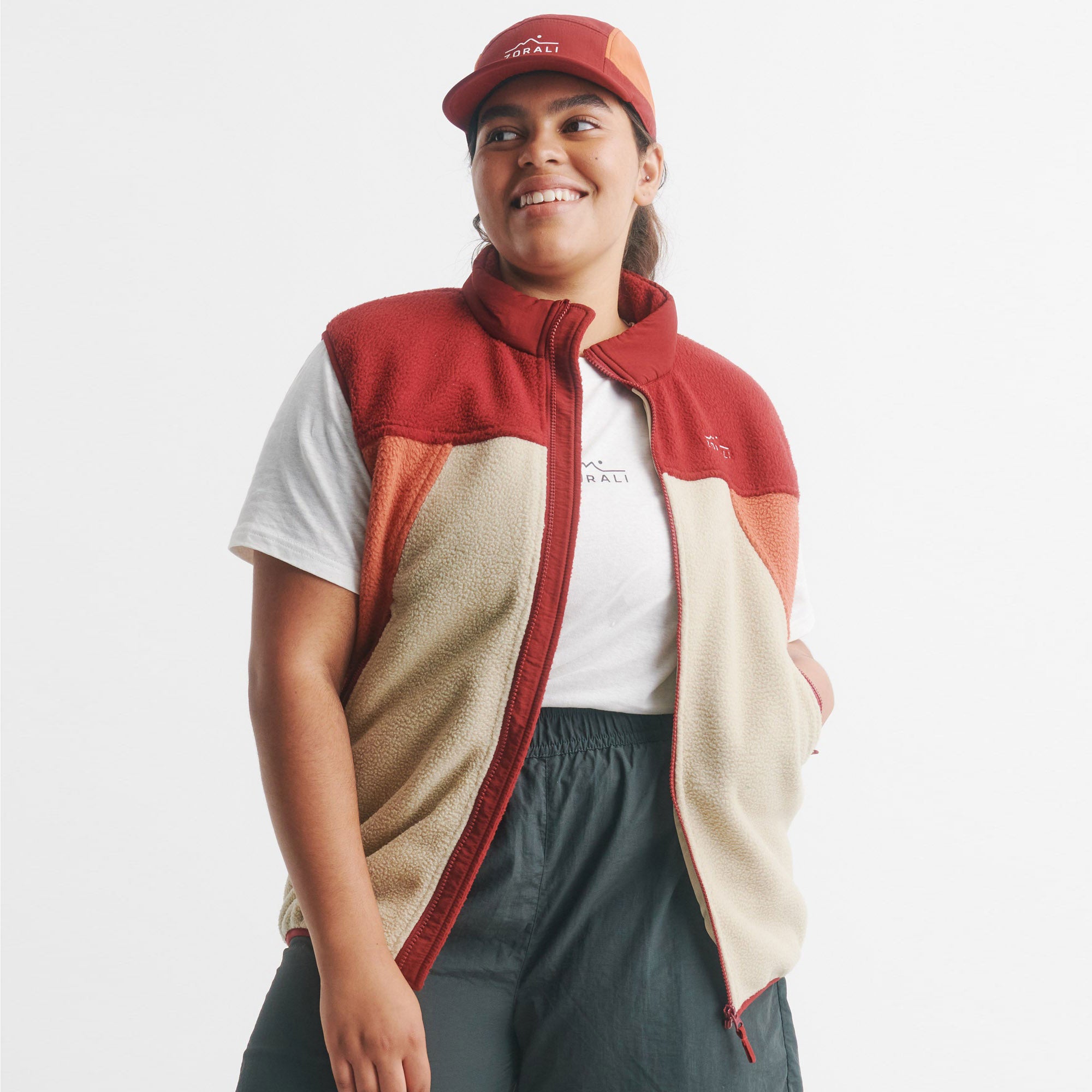 Womens Retro Panel Vest Hillier Salt