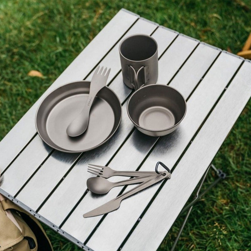 Trek-ready Titanium 3-in-1 Spork