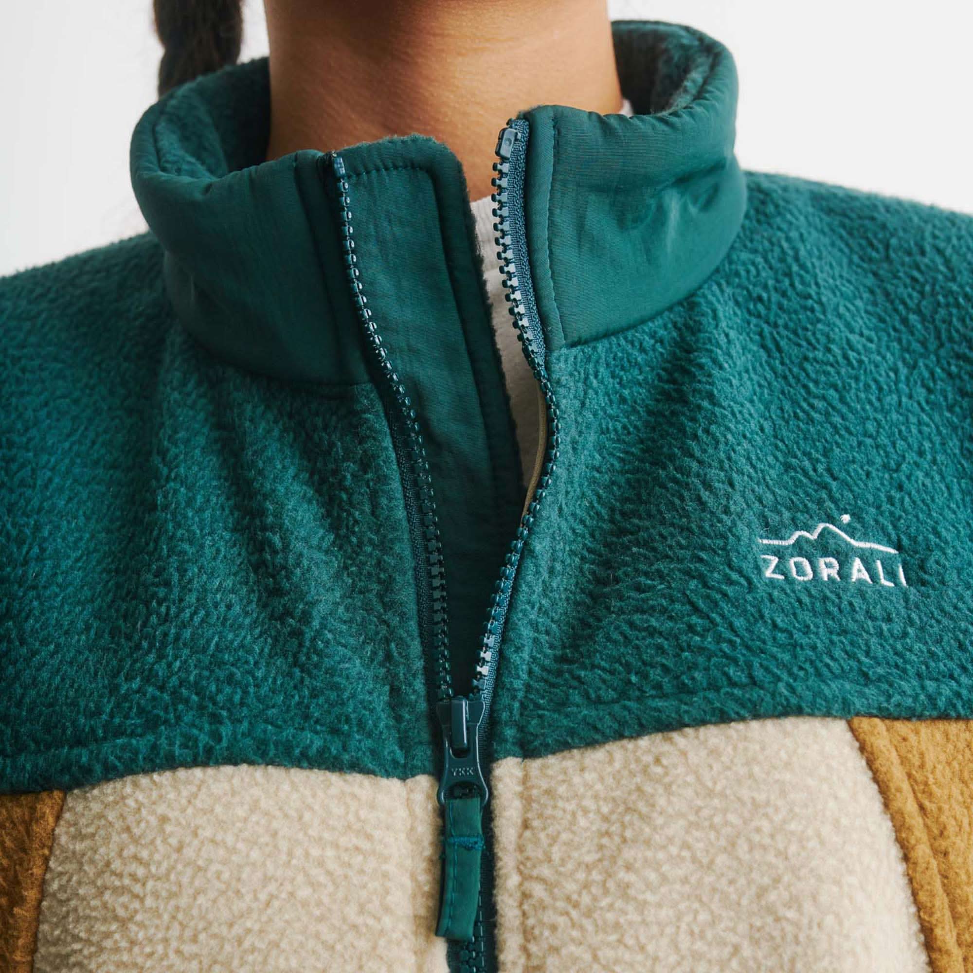Womens Retro Panel Vest Daintree Green