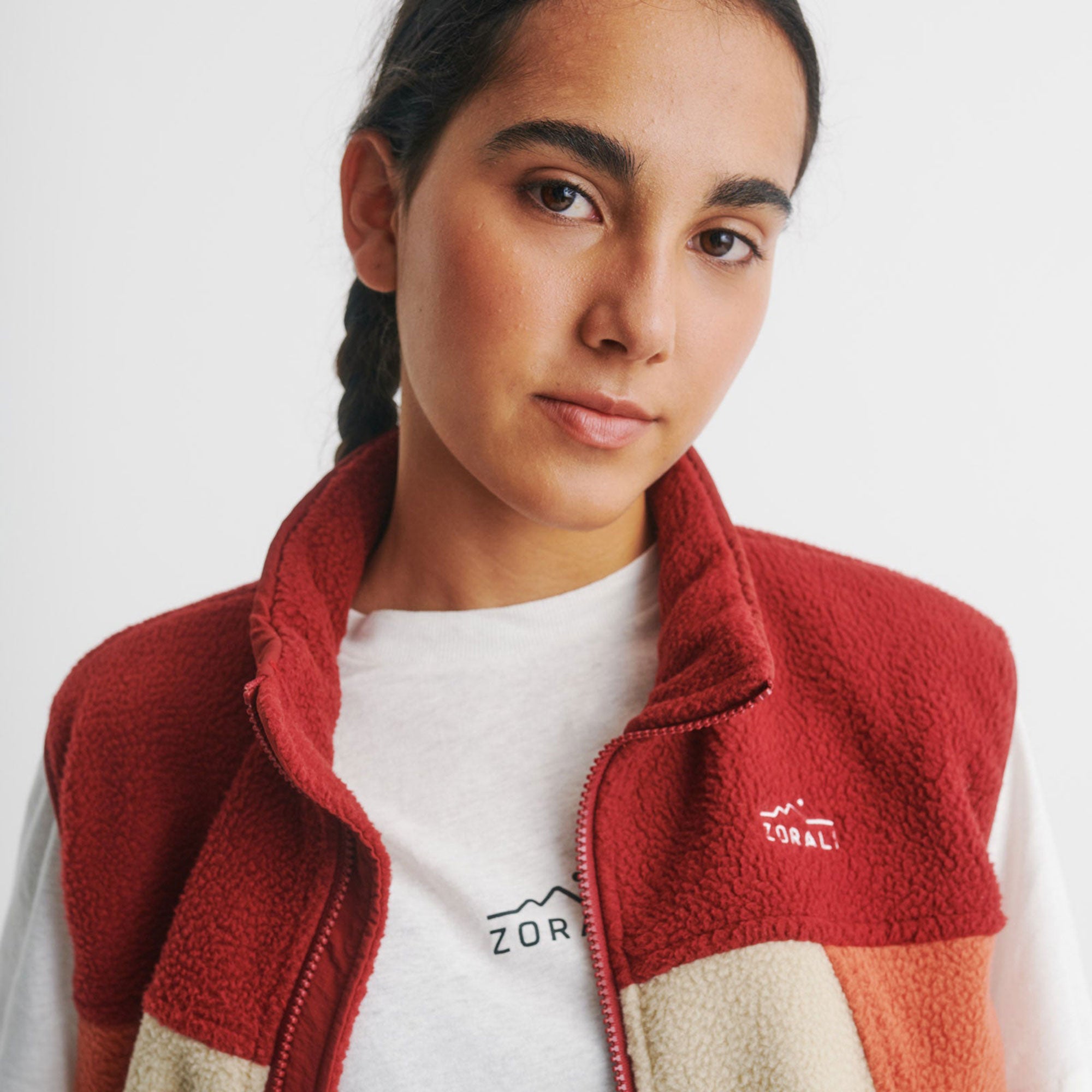 Womens Retro Panel Vest Hillier Salt