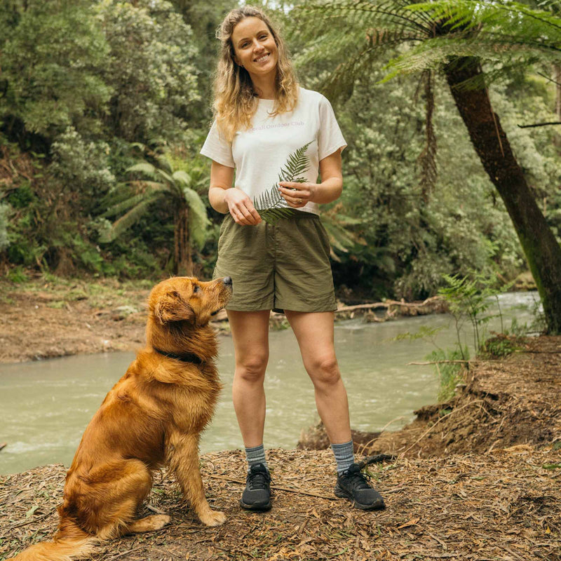 Womens Relaxed Recycled Short Olive