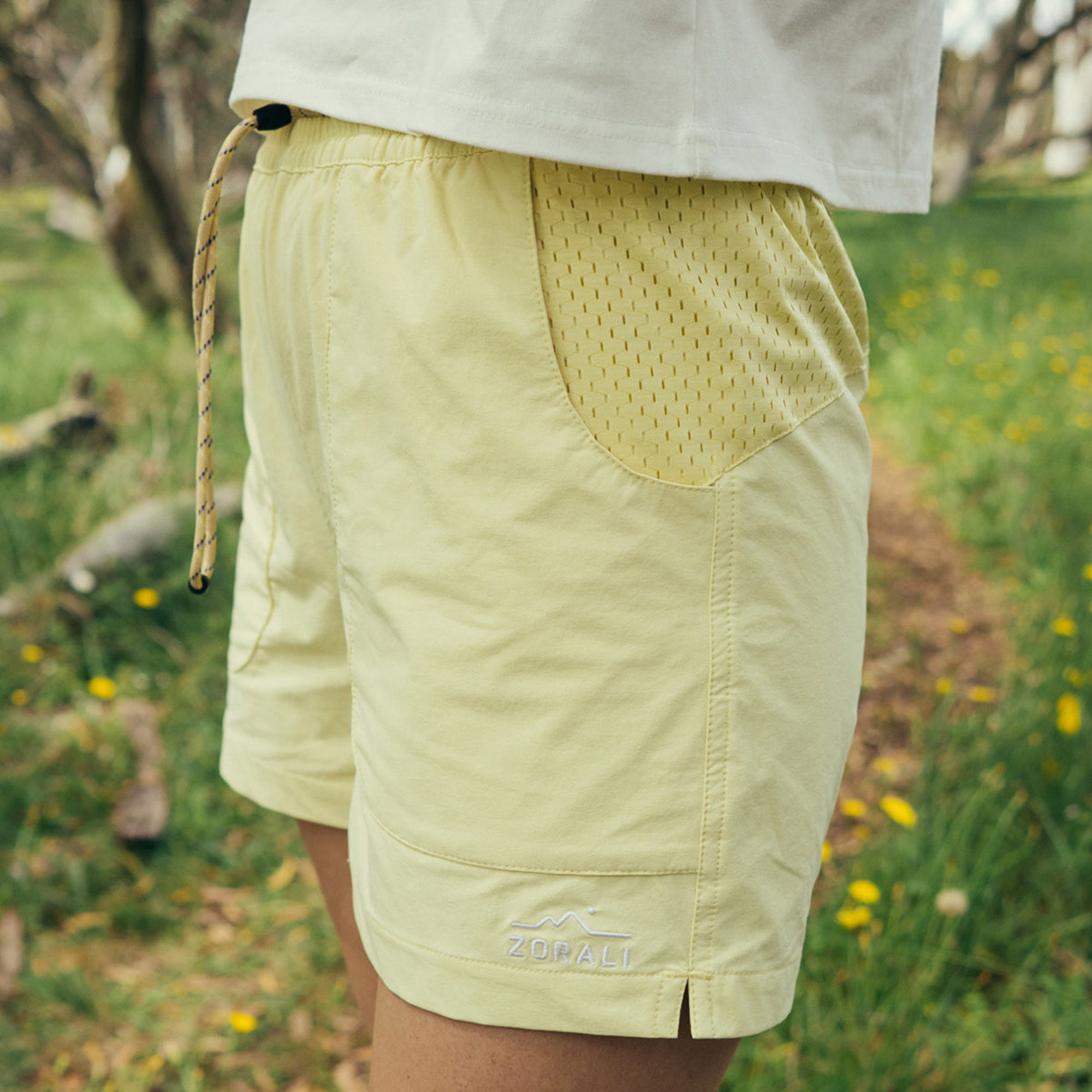 Womens Trail Shorts Lemon
