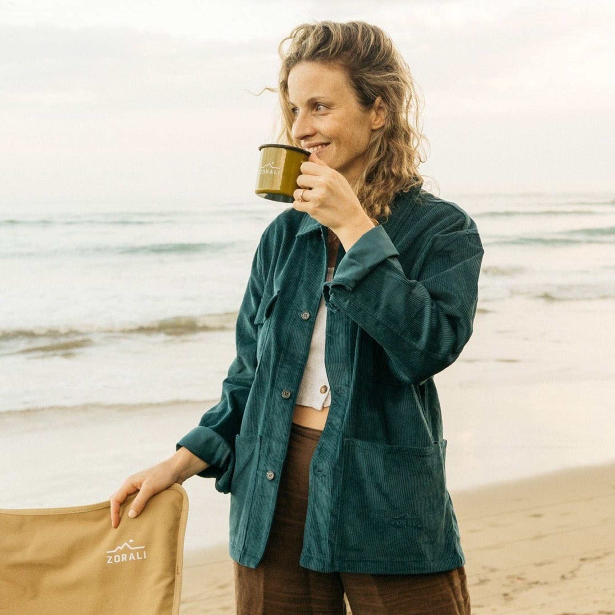 Organic Camp Jacket Ocean Blue