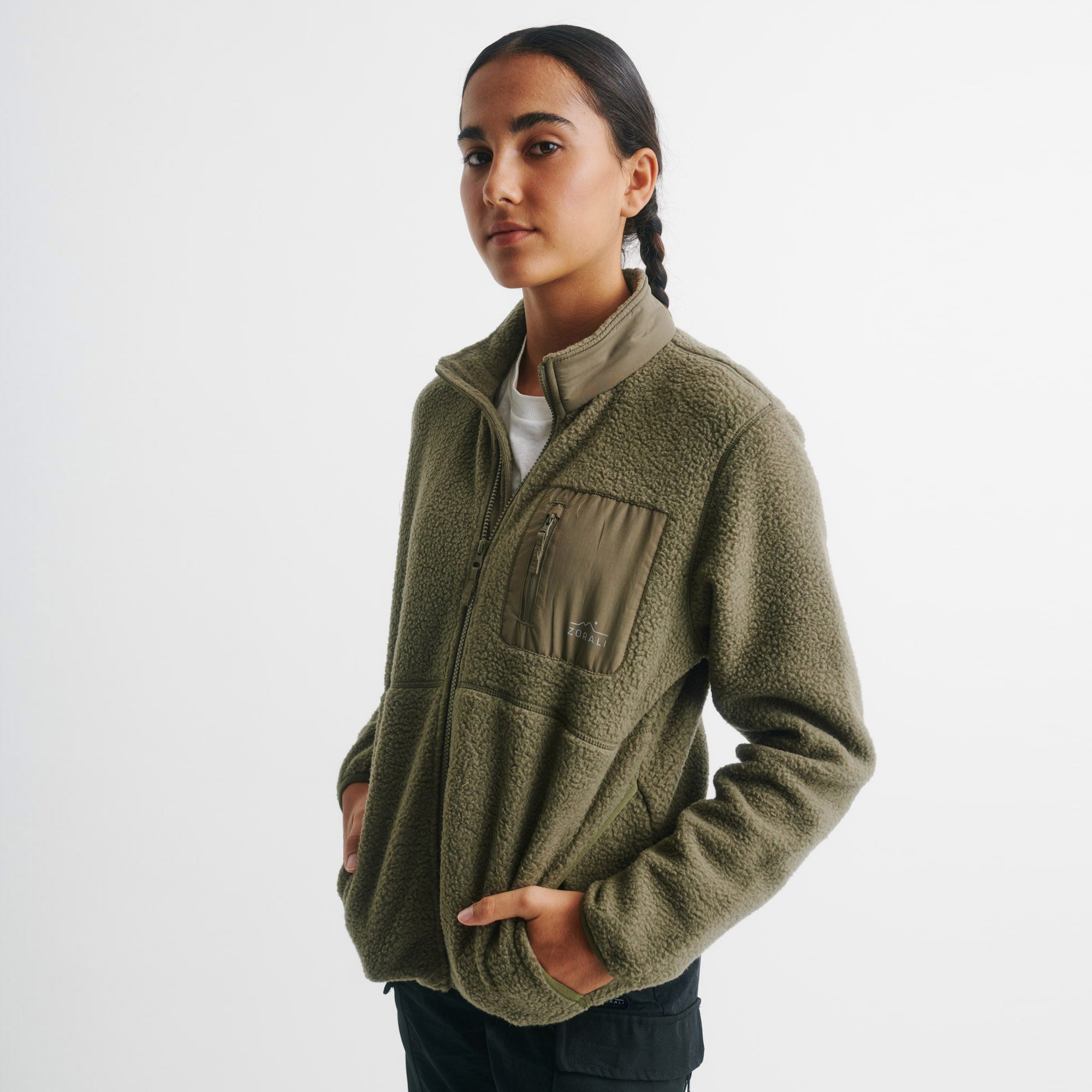 Women s Recycled Cosy Camp Fleece Olive Zorali