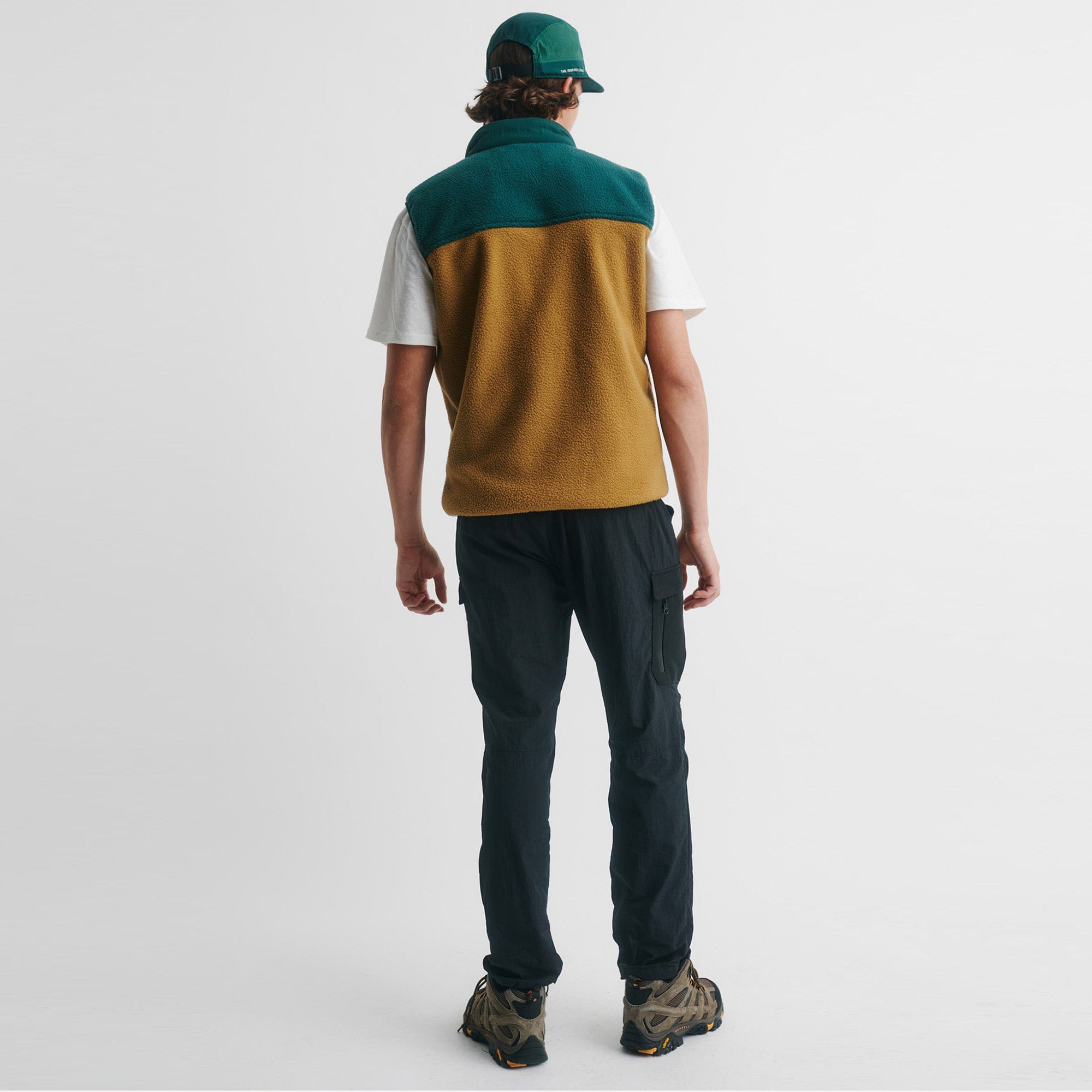 Mens Retro Panel Vest Daintree Green