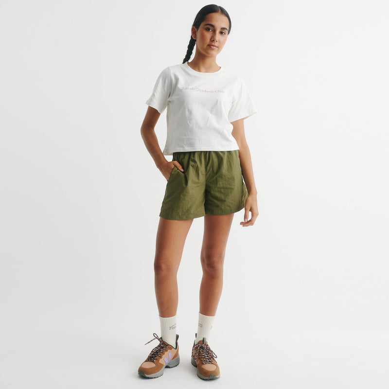 Womens Relaxed Recycled Short Olive