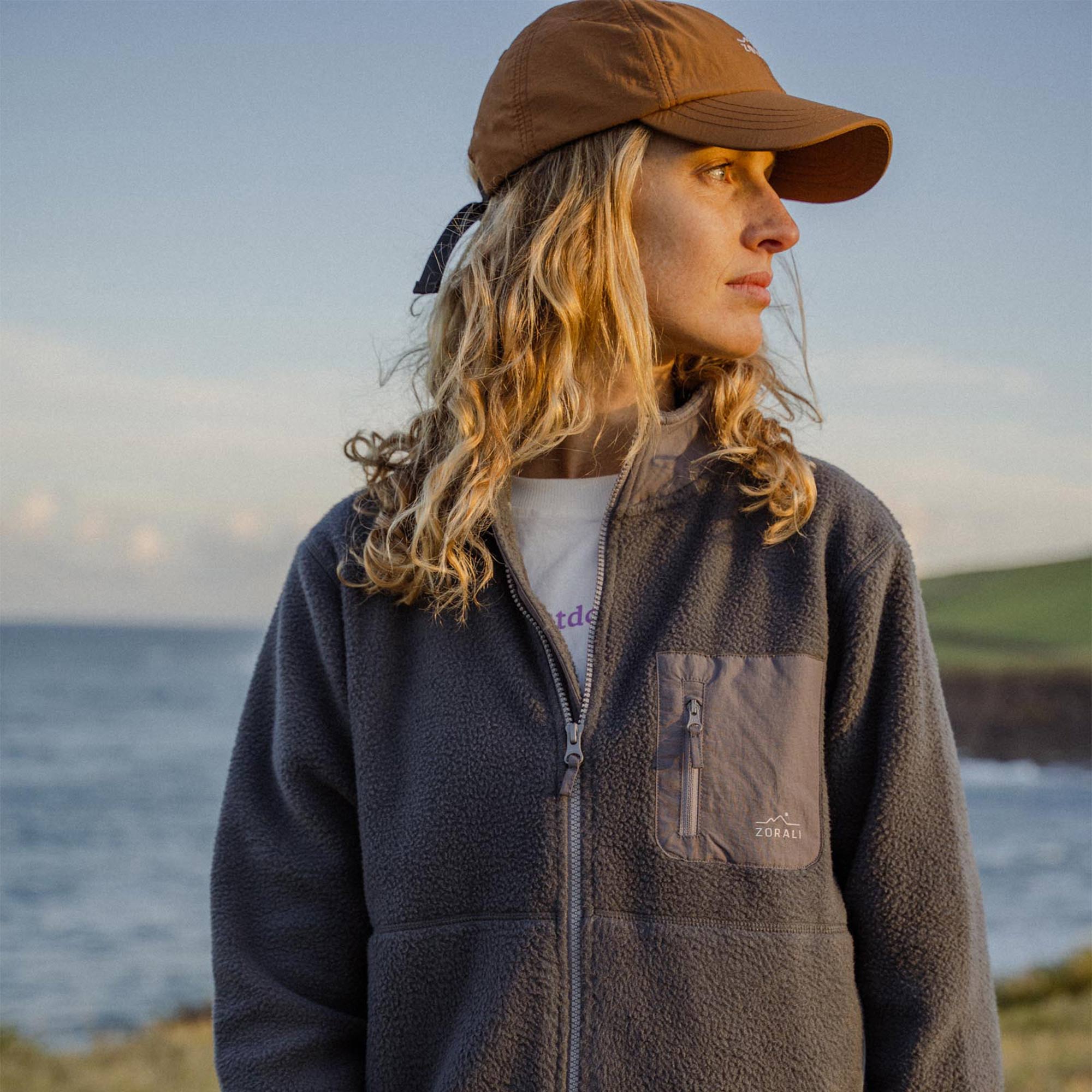 Womens Cosy Camp Fleece Stone Grey