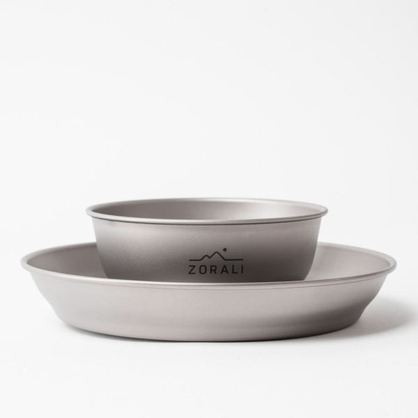 Trek-ready Titanium Bowl & Plate Set