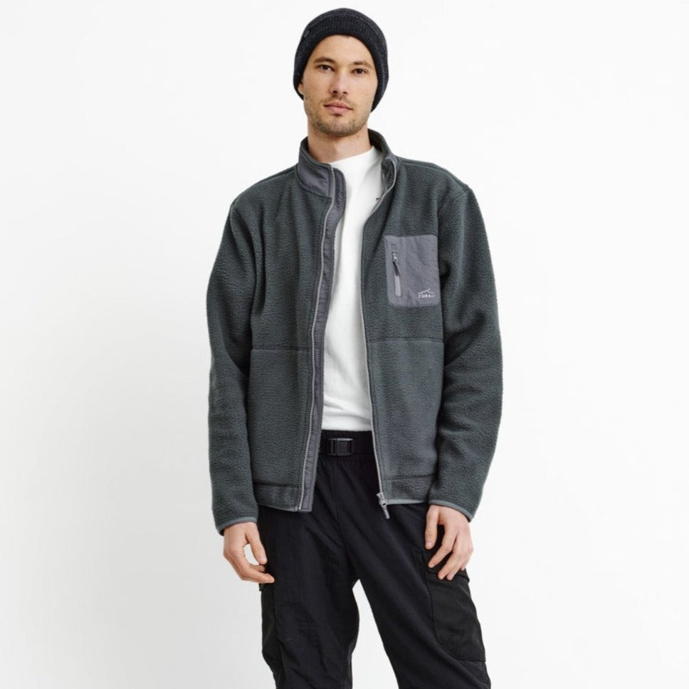 Mens Cosy Camp Fleece Stone Grey