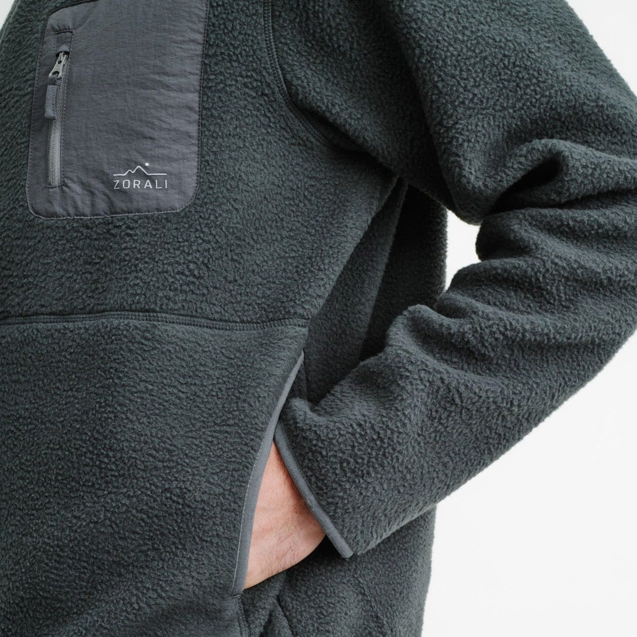 Mens Cosy Camp Fleece Stone Grey