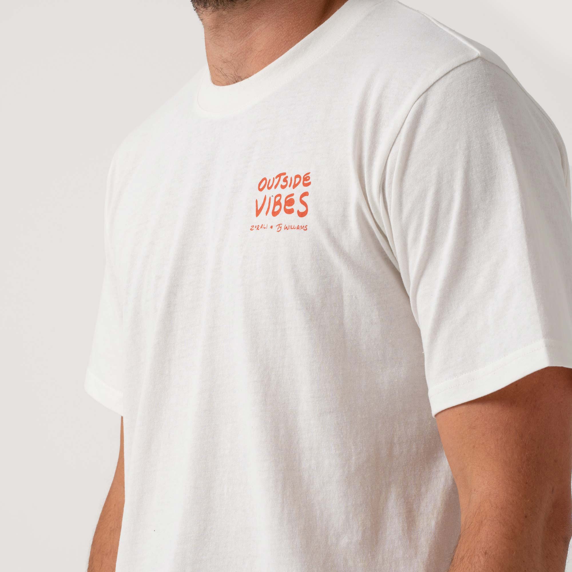 Mens Outside Vibes T-Shirt White