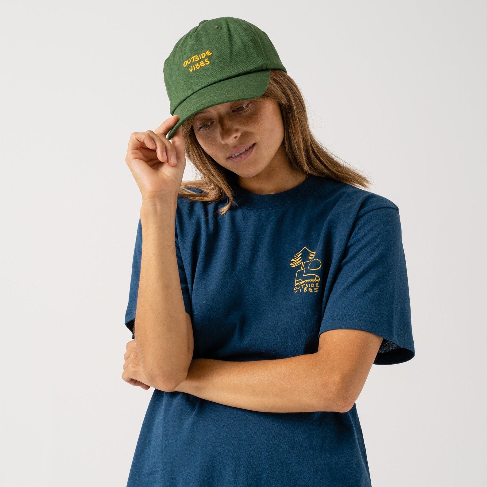 Outside Vibes Cap Forest Green